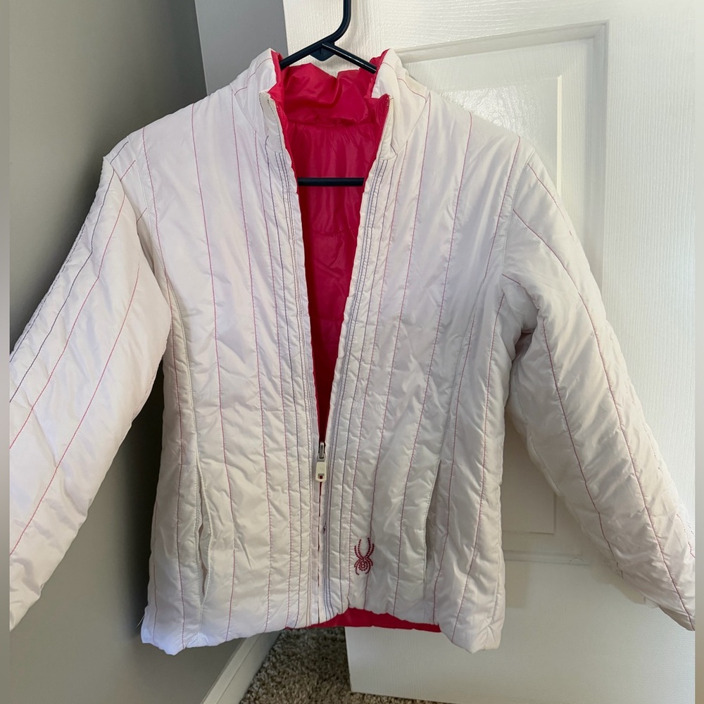 Reversible Spyder jacket. Worn once, no stains, rips, wear and tear.